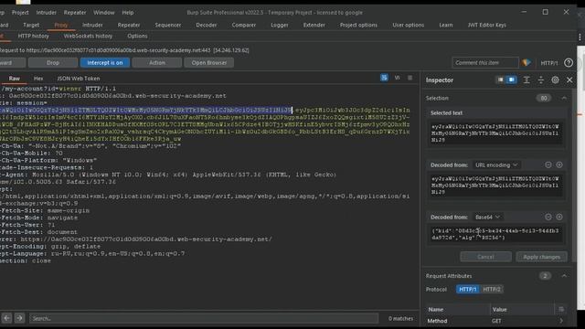 JWT authentication bypass via unverified signature смотреть онлайн