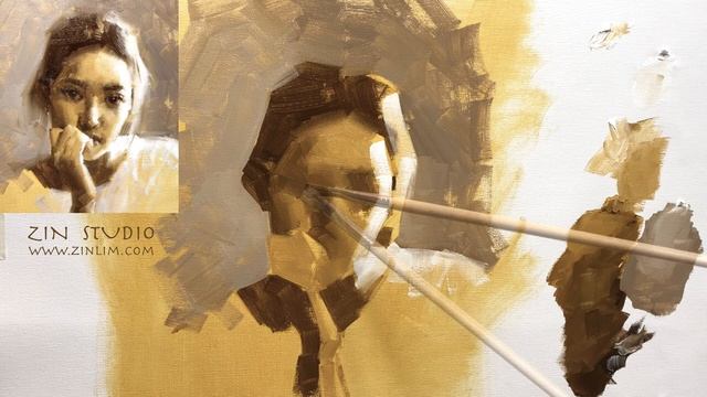 ?? Oil Painting Demo: Monochromatic Brown Portrait. смотреть онлайн