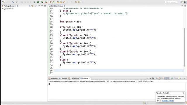 Java Programming Tutorials | 1 | 5 | If/Else If/Else смотреть онлайн