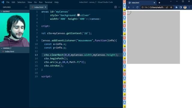 HTML Canvas Mouse Interaction смотреть онлайн