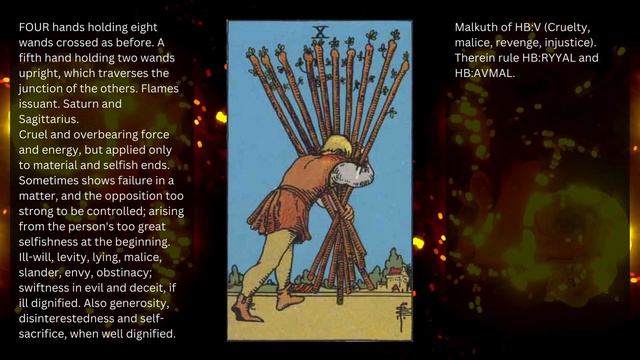 Keys To The Tarot - 10 of Wands смотреть онлайн