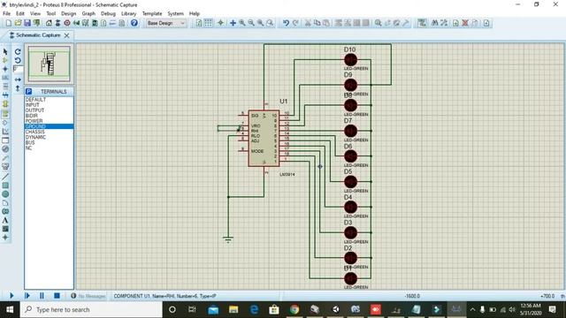 Battery level indicator circuit in proteus | 12V battery monitoring circuit simulation in proteus смотреть онлайн