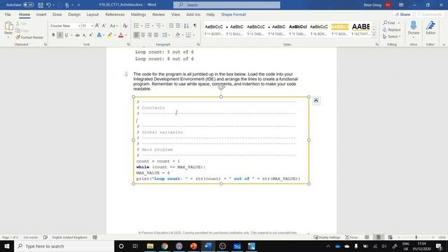 Year 10 Computer Science 1st Dec: Repetition in Python (CT11) смотреть онлайн