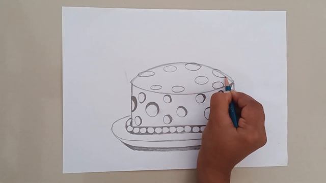Easy Cake drawing||step by step pencil sketch birthday cake #birthday cake. смотреть онлайн