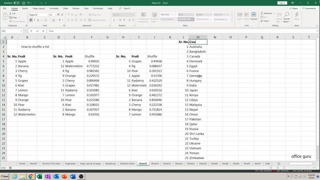 How To Randomly Shuffle A List in Excel - Hindi - Randomly Organise List смотреть онлайн