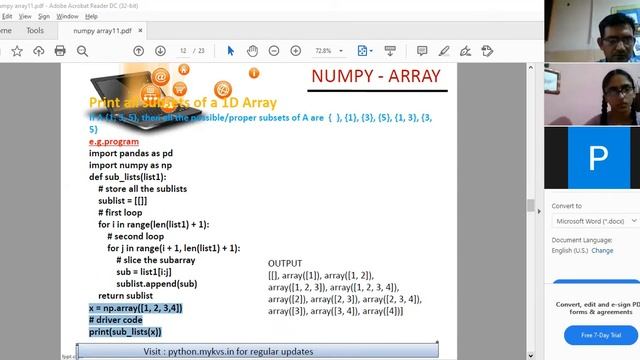 Grade11 IP NumPy 2D Array 12 07 2021 смотреть онлайн