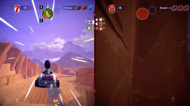 Garfield Kart - Furious Racing Gameplay Split Screen play with my son смотреть онлайн