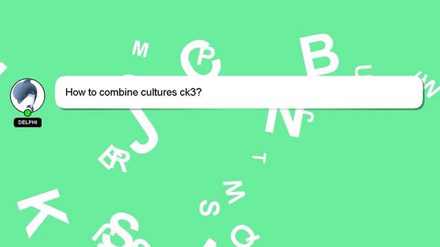 How to combine cultures ck3? смотреть онлайн