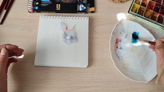 Новая кисть, карандаши и зайка. смотреть онлайн
