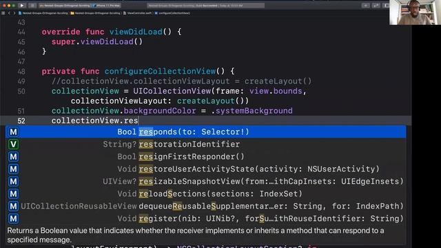 Compositional Layout - Nested Groups and Orthogonal Scrolling смотреть онлайн