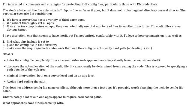 DevOps & SysAdmins: Strategies for protecting third party PHP web app config files смотреть онлайн