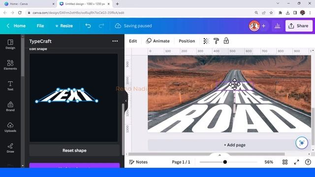 Typography Tutorial Perspective Text in Canva | How To Add Text On The Road Image смотреть онлайн