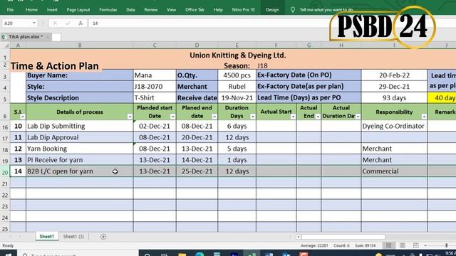 How to make Time And Action Plan || TNA Plan [psbd24] смотреть онлайн