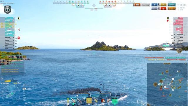 Gearing: 10 destroyers & 4 submarines in one game - World of Warships смотреть онлайн