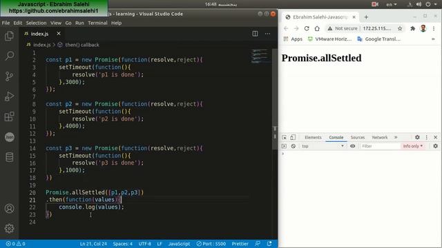 Promise allSettled in Java Script смотреть онлайн