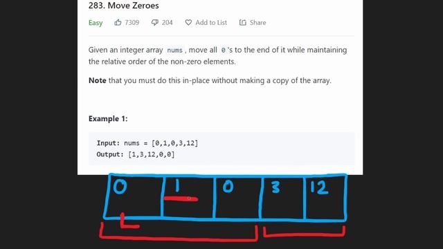 Move Zeroes - Leetcode 283 - Python смотреть онлайн