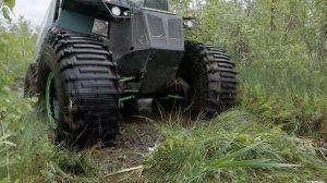 Вездеходы РЫСЬ и МАНУЛ по тяжелому болоту! Такое подсилу не многим вездеходам!