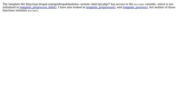 Which is the function that initializes the content of the "$scripts" variable used in html.tlp.php? смотреть онлайн