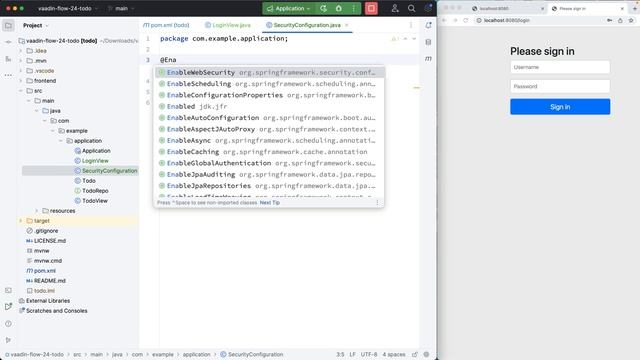 Tutorial: Vaadin Flow Spring Security login (4 min) смотреть онлайн