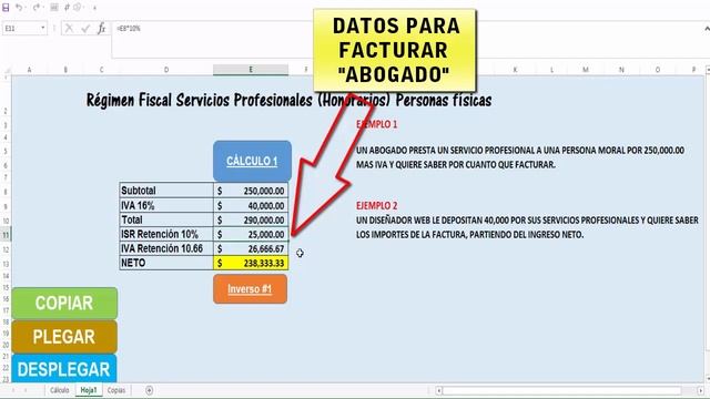 ❤COMO CALCULAR RETENCIONES ( ISR E IVA ) DE SERVICIOS PROFESIONALES (HONORARIOS) EN EXCEL ? смотреть онлайн