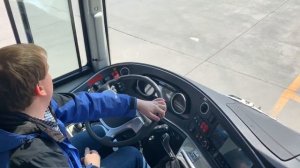 Первый тест за рулем нового автобуса Zhongtong (Зонг Тонг) 6127 Compass, часть 1