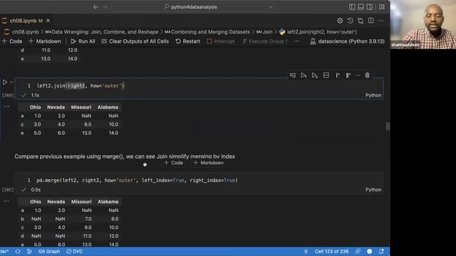 Python for Data Analysis: Data Wrangling: Join, Combine, and Reshape (py4da01 8) смотреть онлайн