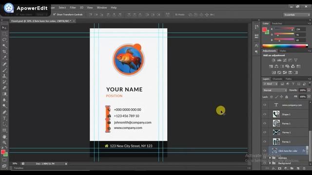 How to Edit Business Card PSD Files in Adobe Photoshop - Tutorials For Graphic River Clients смотреть онлайн