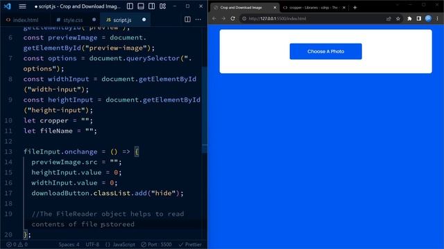 Crop and Download Image With Javascript смотреть онлайн