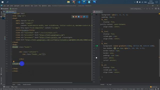 Верстка проекта ИнкоАвто Js смотреть онлайн