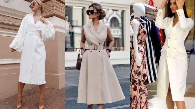 МОДНЫЕ КОСТЮМЫ С БРЮКАМИ И ЮБКОЙ 2023-2024 ?ОРИГИНАЛЬНОЕ СТИЛЬНОЕ ПЛАТЬЕ-ПИДЖАК? смотреть онлайн