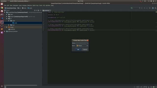 Creating Spark application with IntelliJ and SBT смотреть онлайн