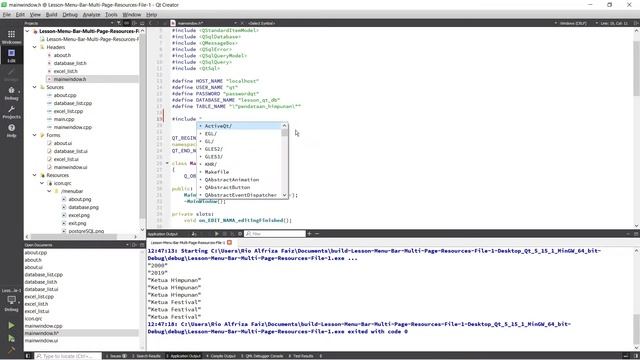 5. Create Menu Bar, Multi Page, and Resources File Using QT | Programming With Mas Roy смотреть онлайн