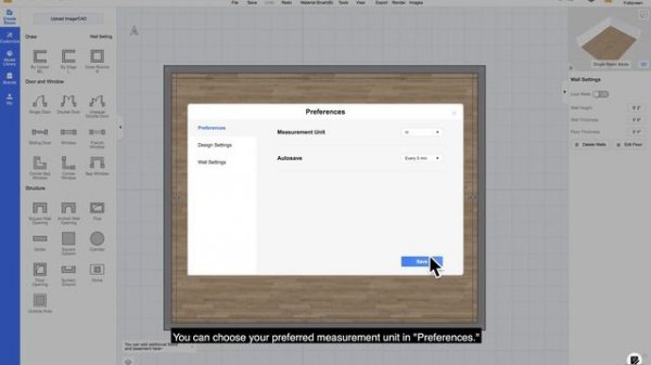 Homestyler Tutorial 24: How to change the measurement unit between inch and meter