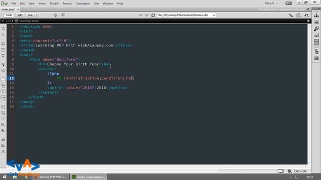 For Loop in PHP Projects - Learn PHP in Hindi / Urdu смотреть онлайн