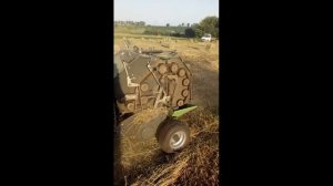 прессование сена китайским прессом и регулировка 2021 июнь