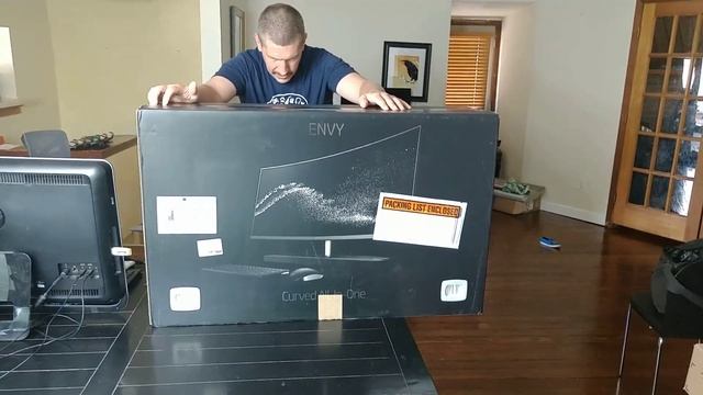 HP Envy 34-b010 34-inch Curved All-in-One Computer Unboxing (Part 1) смотреть онлайн