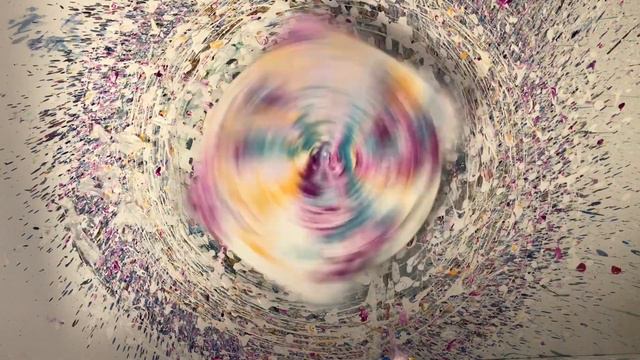 (121) Spin Ink and Acrylic Paint Technique with String смотреть онлайн