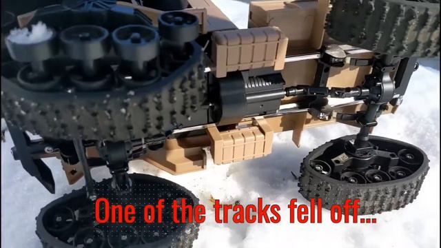 FAYEE FY001 RC Truck Crawler With WPL Tracks-Testing In The Snow. смотреть онлайн