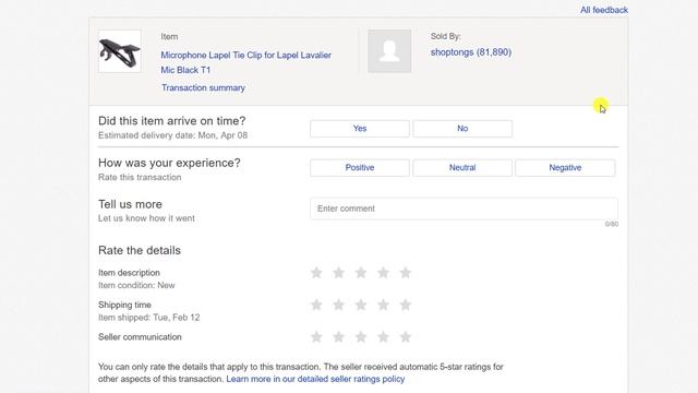 Как оставить отзыв на Ebay смотреть онлайн
