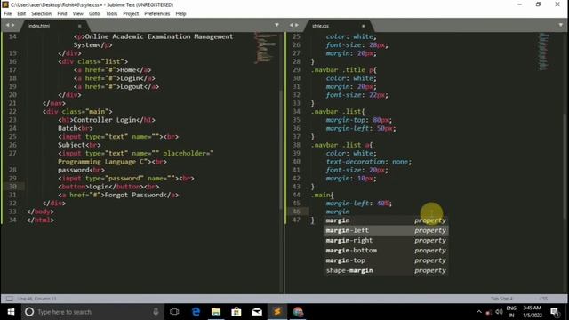 Online Examination System Project Home Page Using HTML & CSS смотреть онлайн
