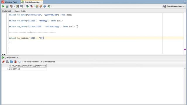 Conversion Functions TO_DATE() | TO_CHAR() | TO_NUMBER() смотреть онлайн