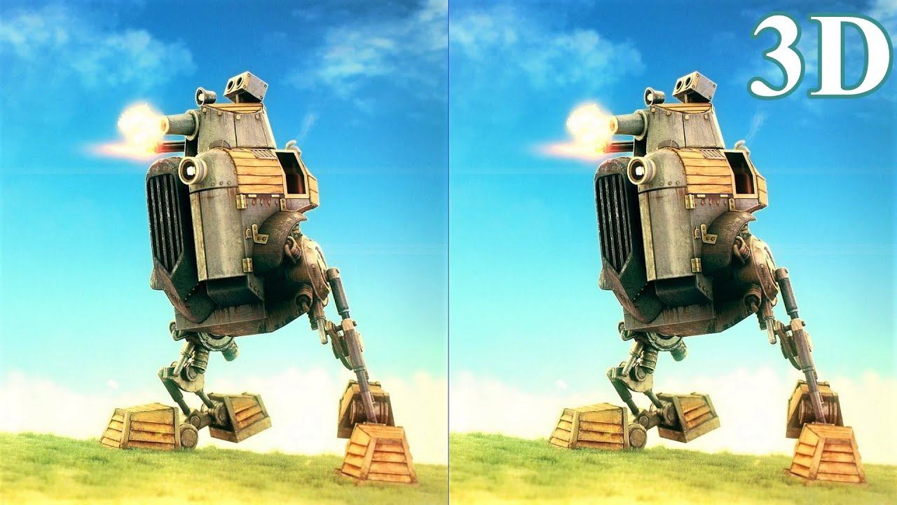 Gatling Gears 3D Video  SBS VR Box Google Cardboard