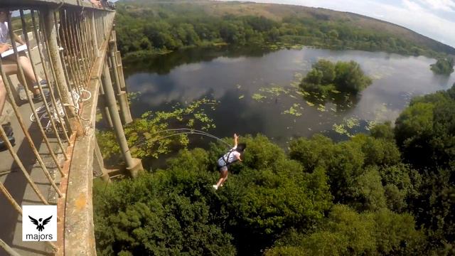 ROPE JUMPING. РОУПДЖАМПИНГ. Прыжок с моста 35 метров Лена смотреть онлайн
