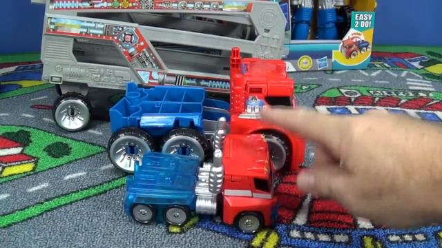 Optimus Prime Rescue Trailer Transformers Rescue Bots From Hasbro Playskool смотреть онлайн