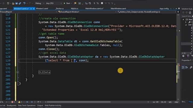 Get data from EXCEL using C# and OLEDB part 3 смотреть онлайн