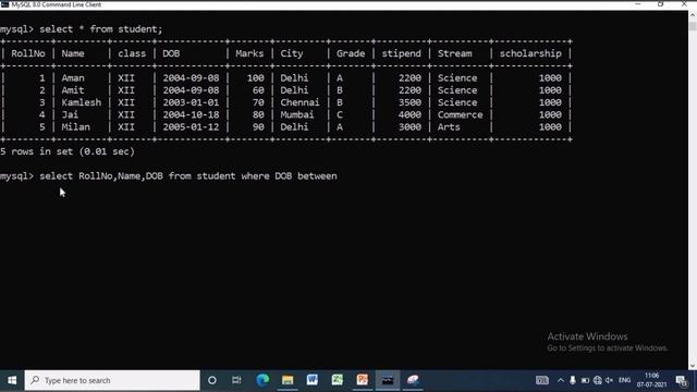 MYSQL COMMANDS | Part -12| Between Operators | For Date data type|CBSE CLASS XII смотреть онлайн