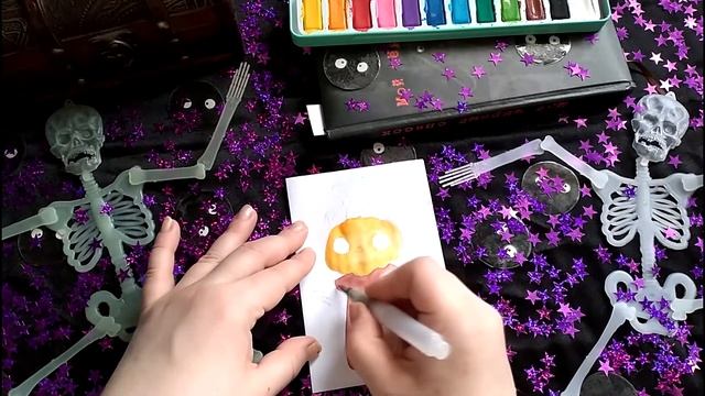 4 DIY открытки на Хэллоуин.Открытки на Хэллоуин 2020 своими руками из бумаги.DIY HALLOWEEN CARDS. смотреть онлайн