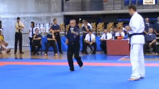 2010 Shinkyokushin EC Logrono: Valeri Dimitrov - Mindaugas Pavilionis, men 90 kg смотреть онлайн