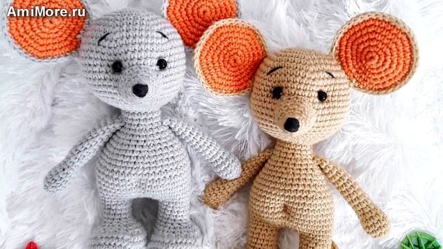 Амигуруми: схема Мышонок Пуня. Игрушки вязаные крючком - Free crochet patterns. смотреть онлайн