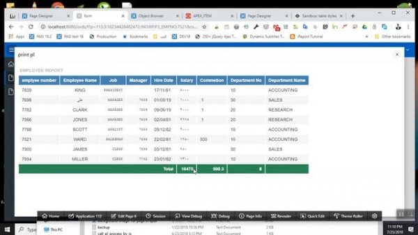 Print custom PDF Report Using PL/SQL Dynamic Region in Oracle Apex 19.1